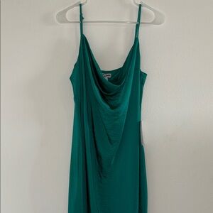 J for Justify Teal Cowl Neck Mini Slip Dress